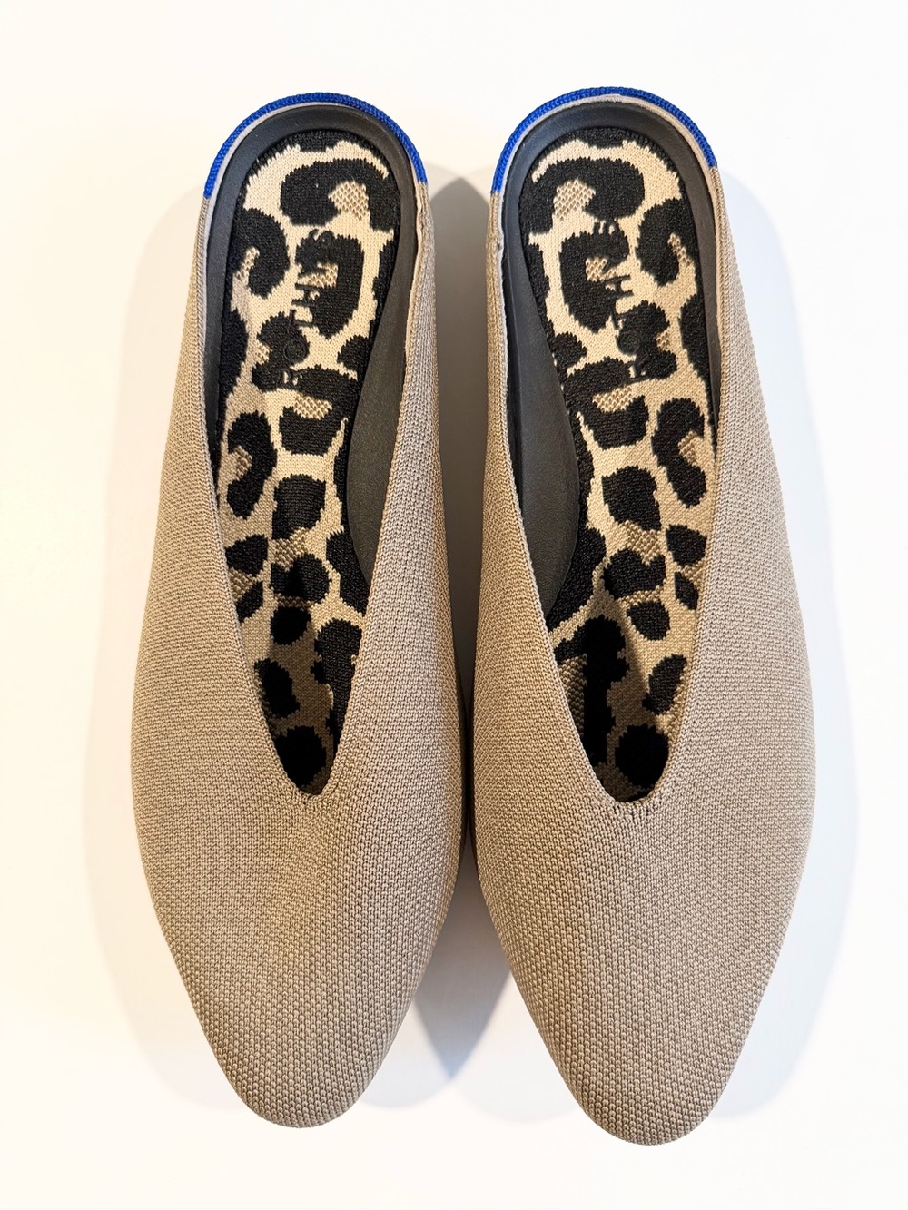 NEW Rothy’s Almond Demi Mule Size 10 Portobello Taupe Knit Pointed Toe Shoes